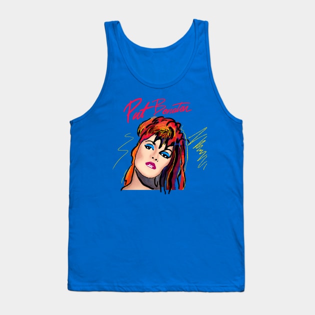 PAT BENATAR 80S RETRO STYLE Tank Top by DISCO DISCO MX